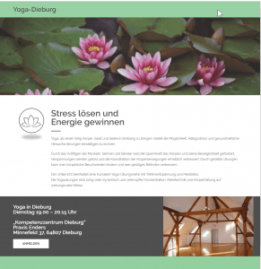 Webdesign yoga-dieburg.de