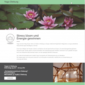 Webdesign yoga-dieburg.de